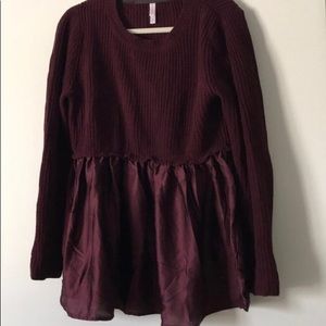 Plus Peplum Sweater -XXL